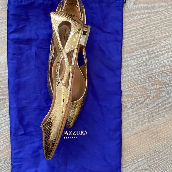 New Forever Snake Embossed Pointed Toe Flat 35.5 (runs large) - Picture 3 of 10